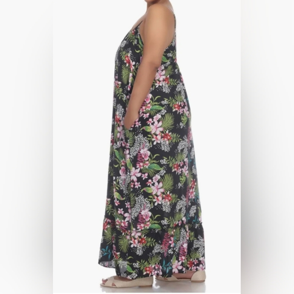 BOHO ME COLLECTION maxi dress floral pattern in 1X - Picture 4 of 12